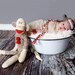 Sock Monkey Baby Hat... .BAby Hat...Sock monkey crochet hat..Newborn photography prop..... PerfectlY AdoRABLE Baby HaT