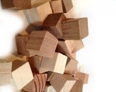 Square Wood Blocks - 154 Pieces - Wood Supplies - Square Wood Blocks- Reclaimed Wood Blocks