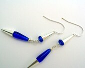 Stiletto Earrings in Cobalt Blue