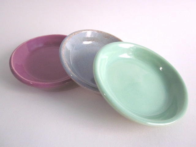 3 dipping bowls, condiment dishes, prep dishes, serving dishes, handmade ceramic pottery