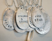 Made To Order -  Distressed Stamped Silver Necklace