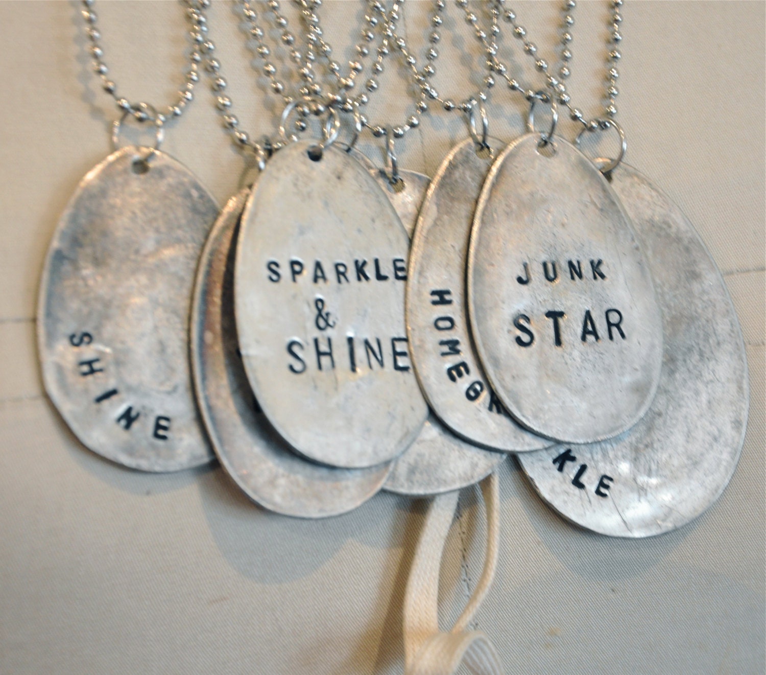 Made To Order -  Distressed Stamped Silver Necklace