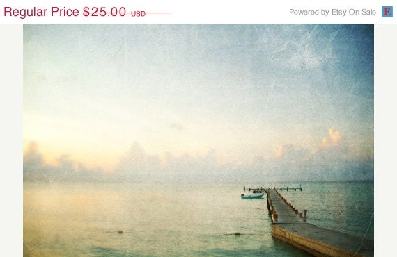 40% OFF SUMMER SALE Mexico Photography, Sunrise, Ocean, Cloud and Sky - Docking - 8x10 Signed Print by Tina Crespo Philadelphia Photographe