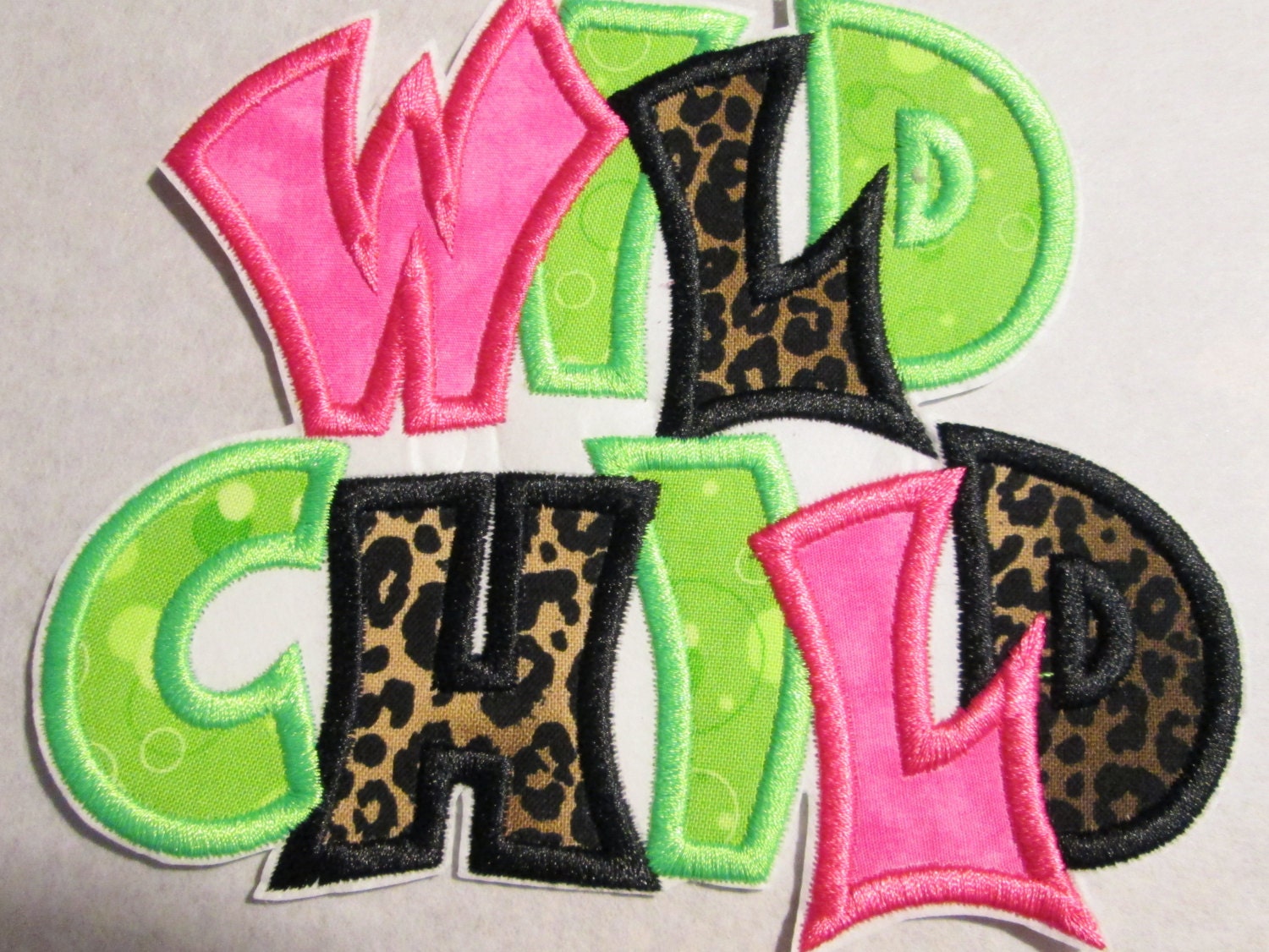 Iron On Applique - WILD CHILD