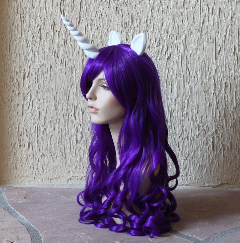 Rarity costume cosplay wig - Curly purple wig / my little pony costume / unicorn / friendship is magic