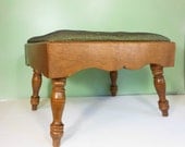 Vintage Foot Stool Wooden Hard Wood Retro Home Decor Mid Century Repurpose Furniture PeachyChicBoutique on Etsy