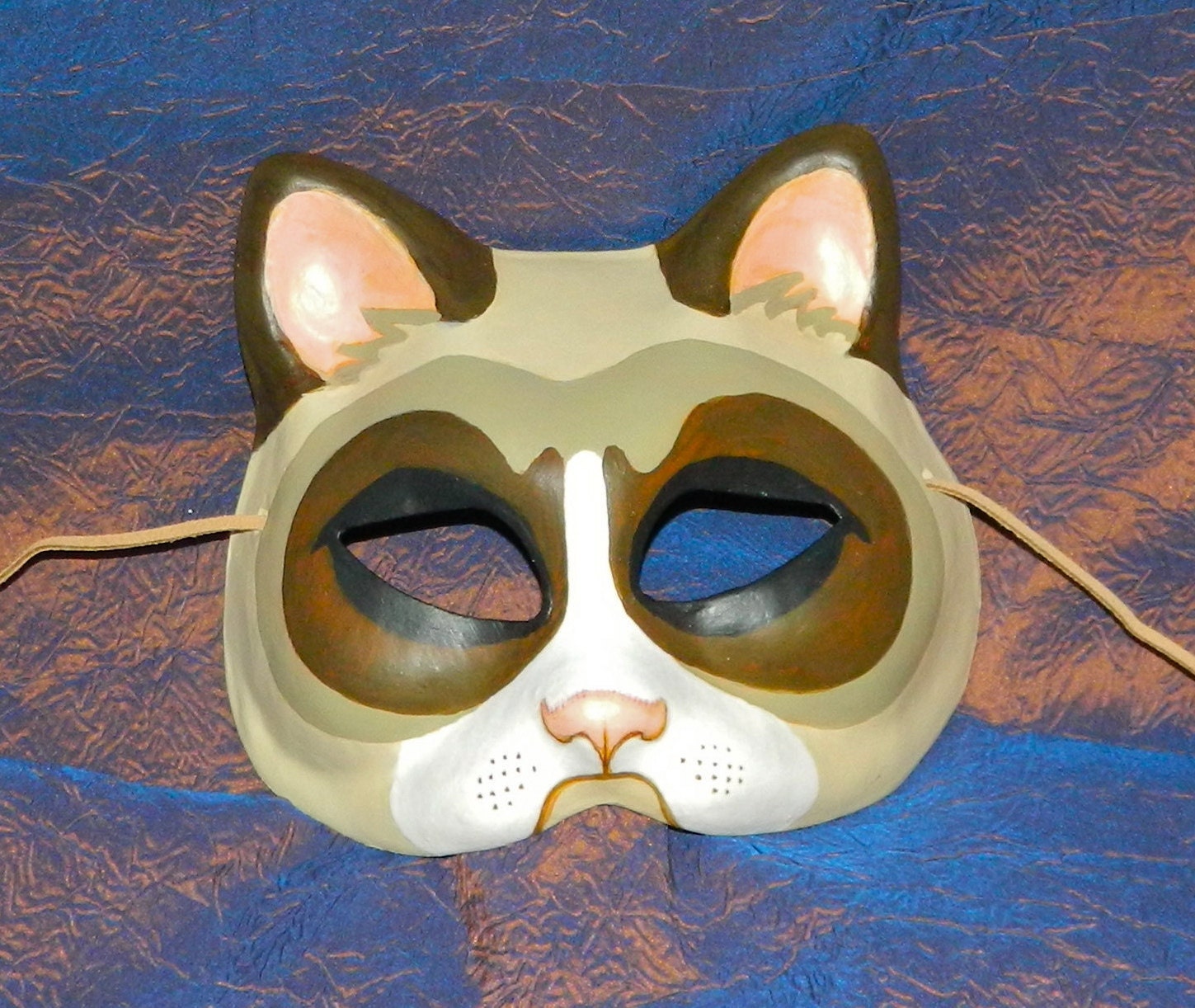 Unhappy Grumpy Cranky Kitty Cat Mask