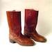 Rustic vintage Dingo Russet and Saddle Brown Striated Campus Boots