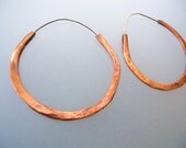 Handmade Copper Earrings Bohemian Organic Metalwork Cool Hoop Earrings Etsy Jewelry