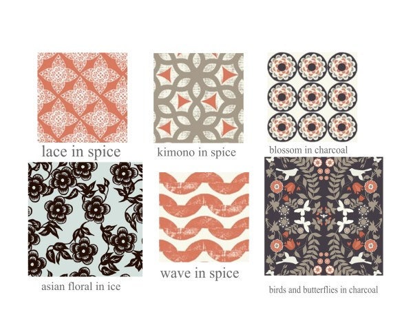 Fitted Crib Sheet, Charcoal and Spice, you pick fabric, fresh modern handmade, baby bedding