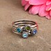 Sterling Silver Stacked Birthstone Rings
