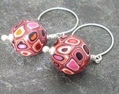 retro polymer clay earrings