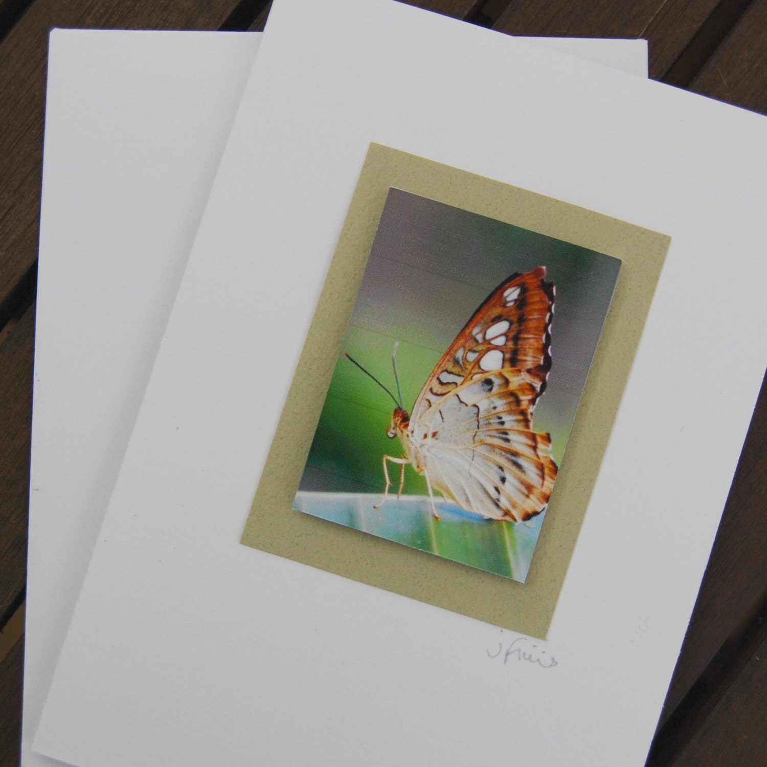 Butterfly card 3D photographic print - nature theme