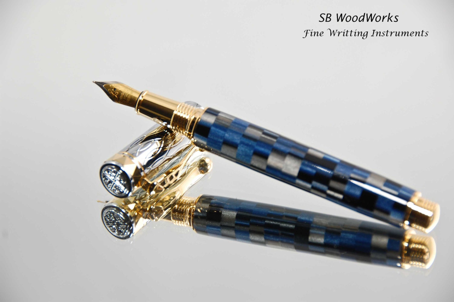 Chrome and Gold Electra Fountain Pen
