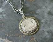 Transit Token Jewelry - Authentic Los Angeles California Metropolitan Transit Authority Medallion Pendant Necklace - Mixed Metals