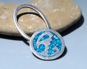 Vintage Sterling TAXCO Turquoise Key Ring