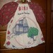 Feed Sack Apple dress infants prairie dress 12 months cotton flour sack