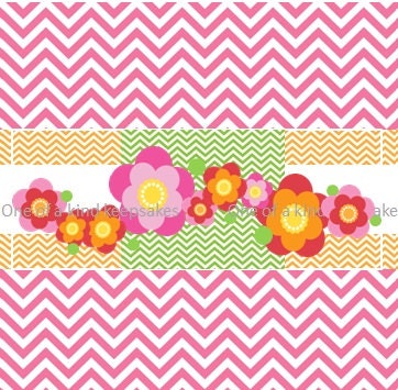 Blooming flowers candy bar wrapper digital download instant chevron
