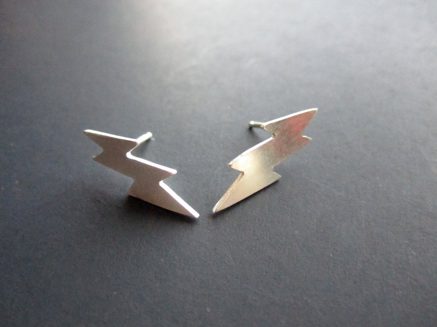 Bolt - sterling silver earrings