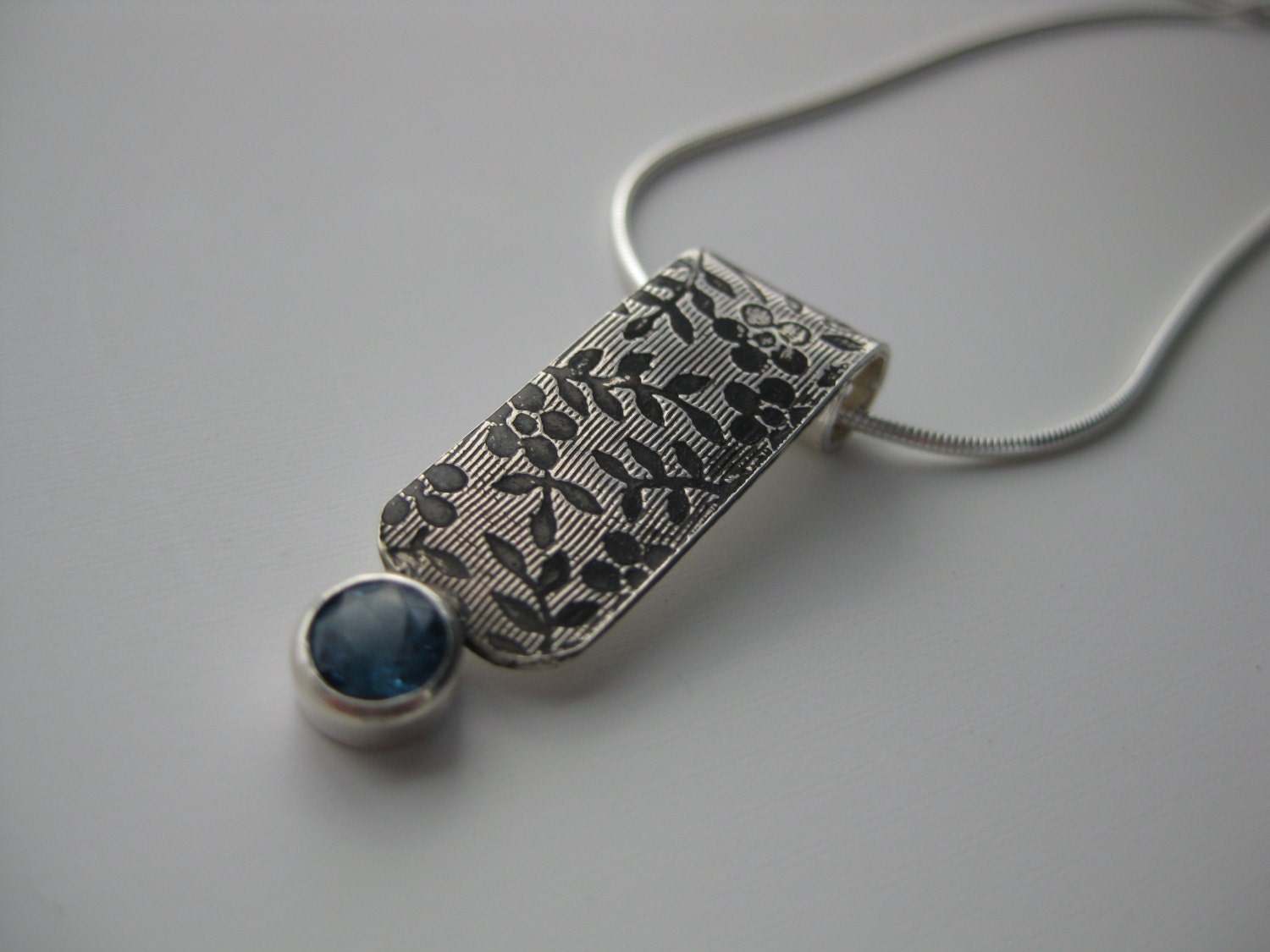 Sterling Floral Pendant with Your Choice of Gemstone