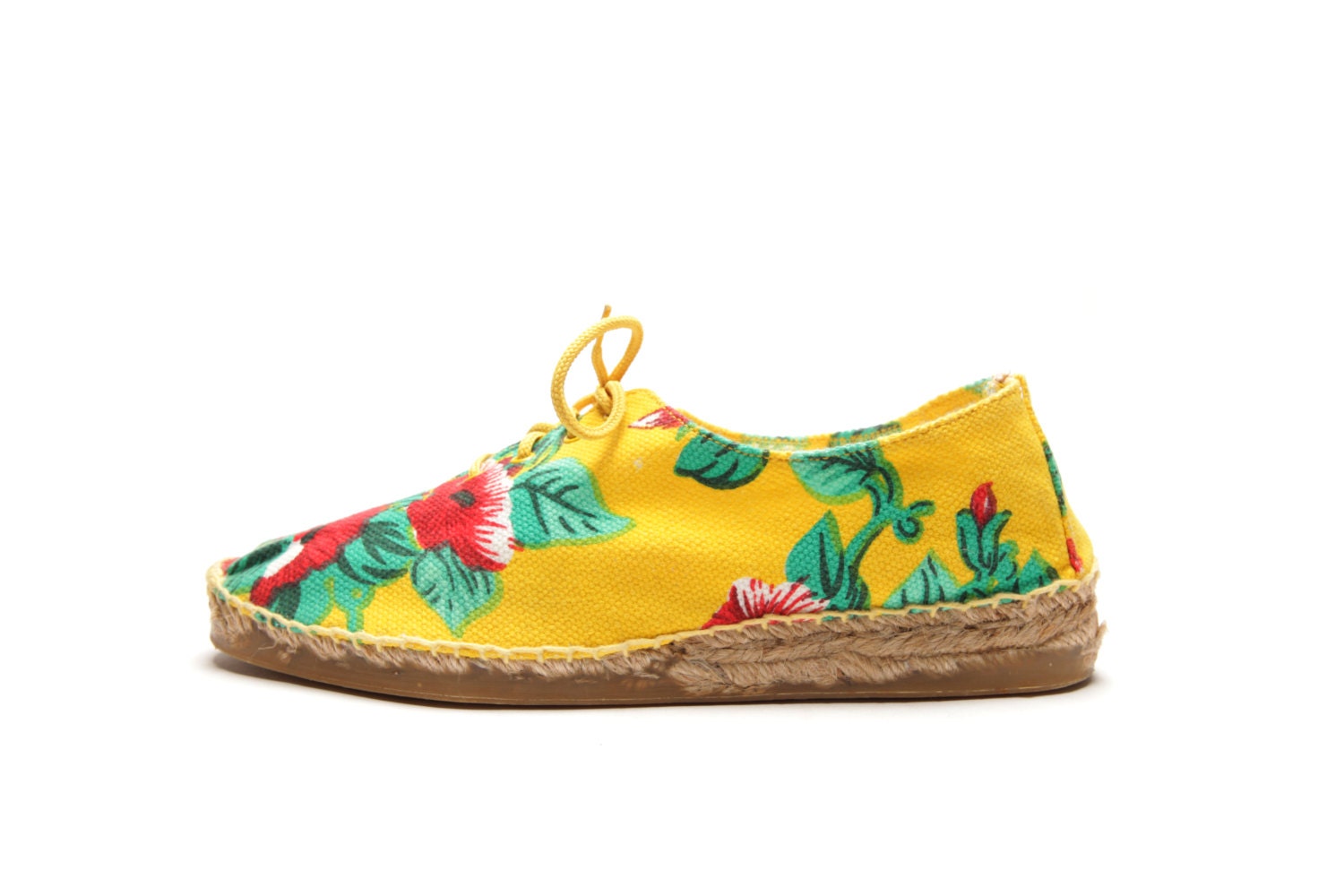VTG Floral Espadrille Oxfords 7.5