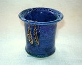 Ocean Blue Ceramic Earring Bowl and Jewelry Holder