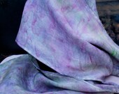 Regal Purple and Green Silk Scarf