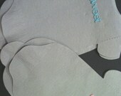 30 Baby shower onesie napkins and banner in grey with pink or blue embroidered word Baby or Sweet. Twins too. Il_170x135