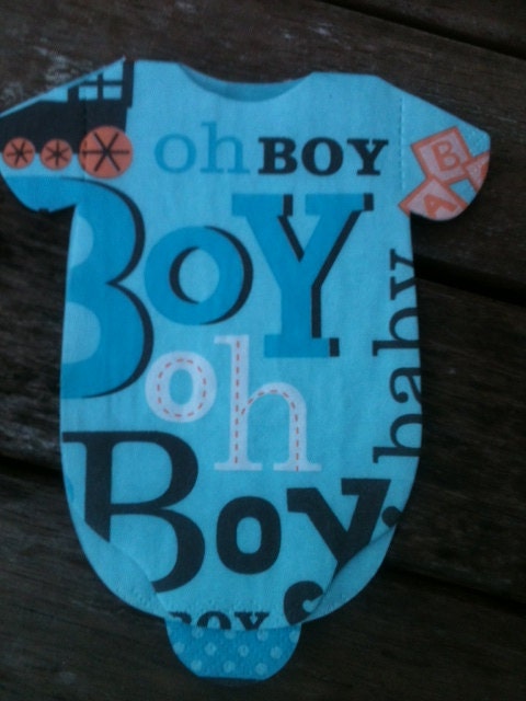 Set of 30 Baby shower onesie napkins or decoration. In shades of blue. Boy,oh boy. Il_170x135