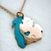 Copper Lake MIchigan and Michigan State Pendant