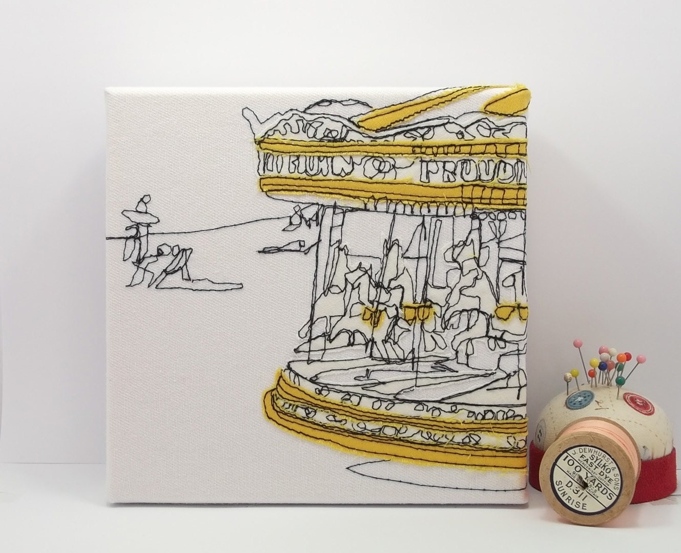 The Carousel - Embroidery - Art Canvas