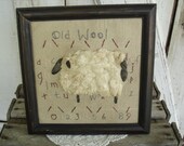 Americana Sheep Sampler Stitchery, Primitive, Rustic