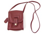Small Vegan leather Vintage Burgundy Shoulder Purse