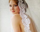 Bridal Veil, Traditional Veil,  Mantilla Cathedral Length Veil, Wedding Veil, Lace Veil, Wedding Hair Accessory, Long Veil
