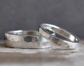 simple sterling silver ring bands, silver wedding bands custom made in your size and choice of finish