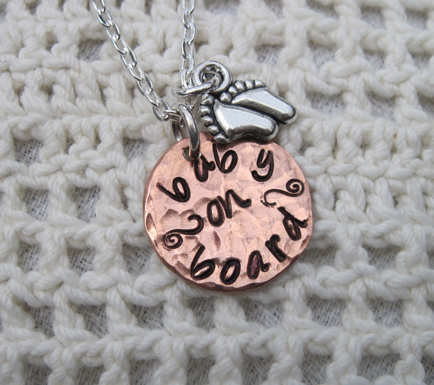 Mommy  To Be Necklace - Baby on Board - New Mother Baby on the Way