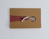 Moleskine Cahier Journal girl in red with key