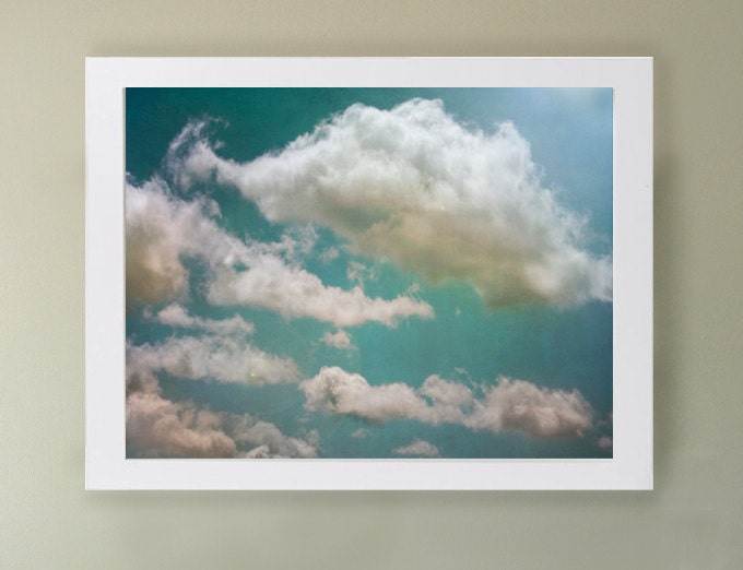 My Sky II - Art Print. Large Print, nature photography, clouds, sky, turquoise blue, landscape photography, cloud photograph..
