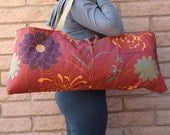Handmade Yoga or Pilates Tote Gym Bag  GINGER yoga tote washed red floral