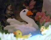 Fairy and frog conversing Inside a Panoramic Sugar Egg