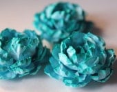 Turquoise shaded handmade roses