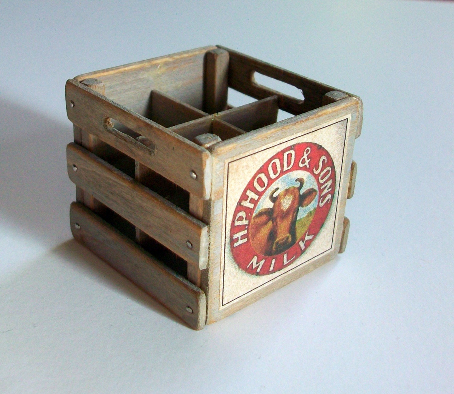 Miniature Milk Crate (1 inch dollhouse scale)