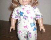 Handmade 2 pc Flannel Pajamas for 18" American Girl Doll