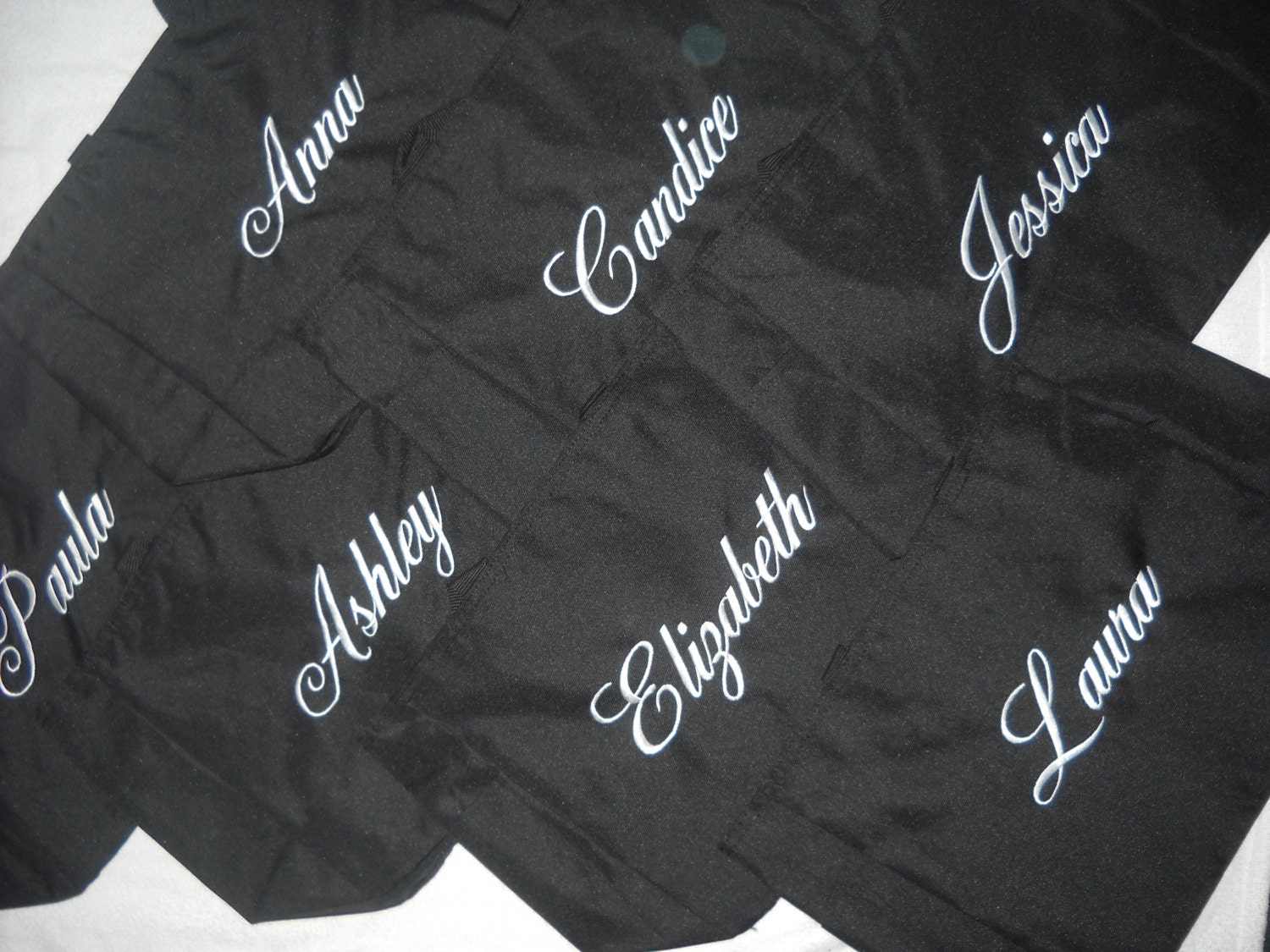 Bridemaids Personalized Bags 8 Tote Beach Bags Personalized Embroidered  Name 10 colors to choose from.