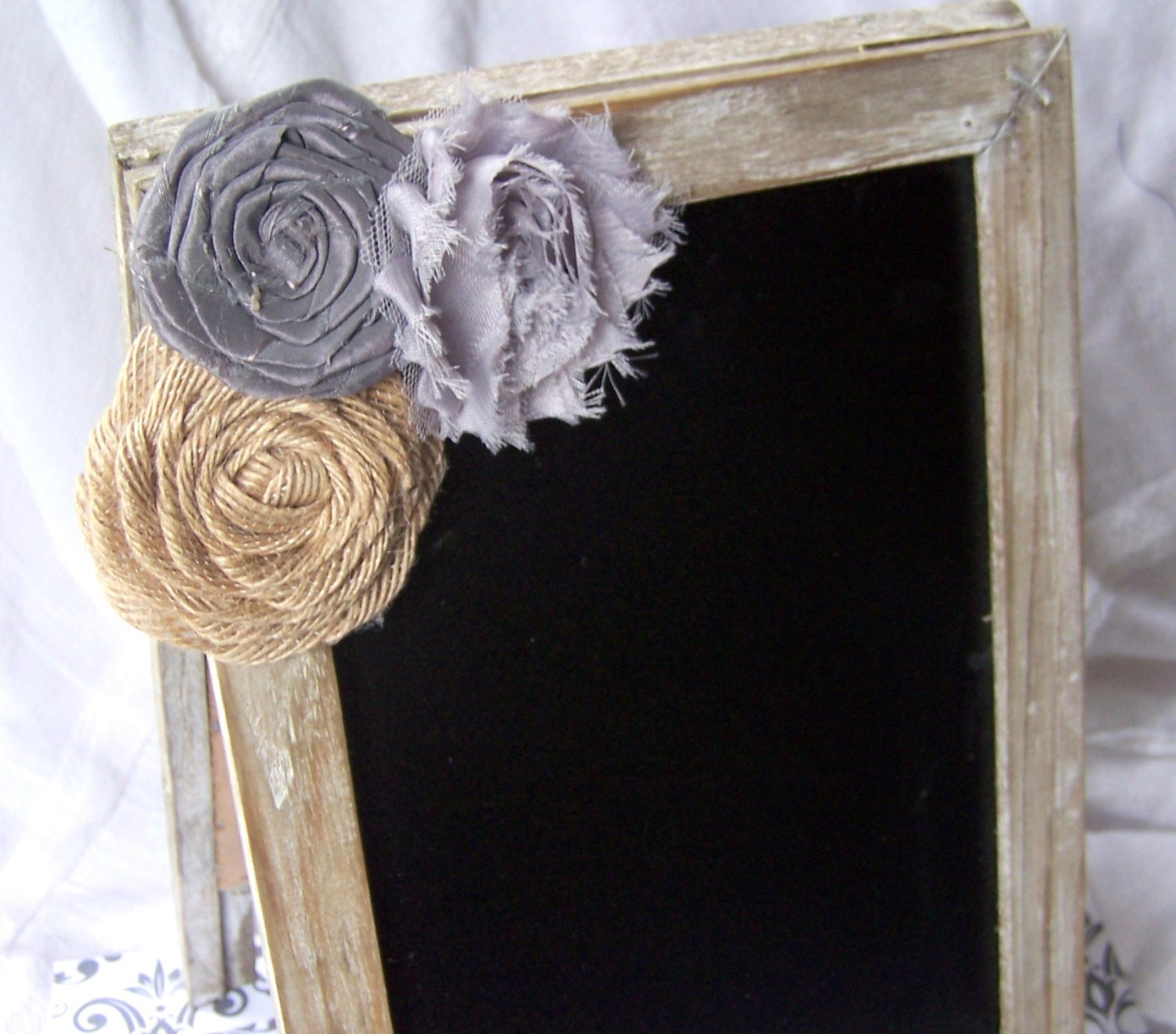 Guest Book Sign, Guest Book Chalkboard Sign - Easel Message board, Distressed Gray Wash, Shabby Chic, Burlap, Custom Colors