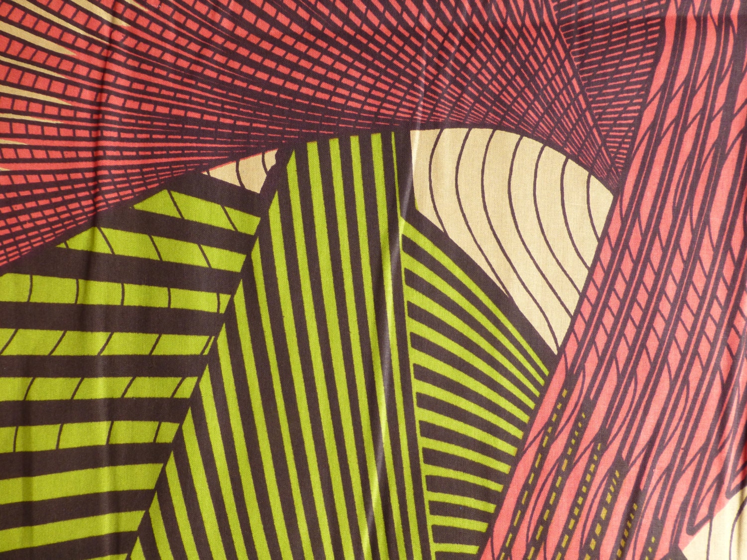 Stripes, Abstract African wax print batik fabric BY THE YARD 100% cotton.