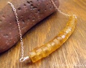 Sunny Citrine Necklace / Faceted Citrine Gemstone Heishe, Rustic Necklace, Bar Necklacce