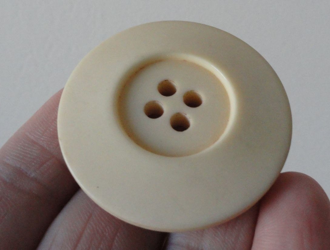 Vintage Large White Beige Buttons