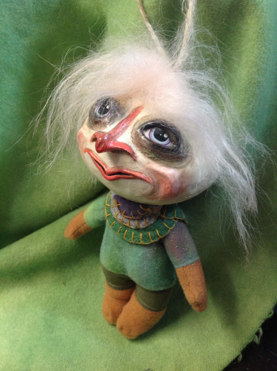 Folk art art doll ornament