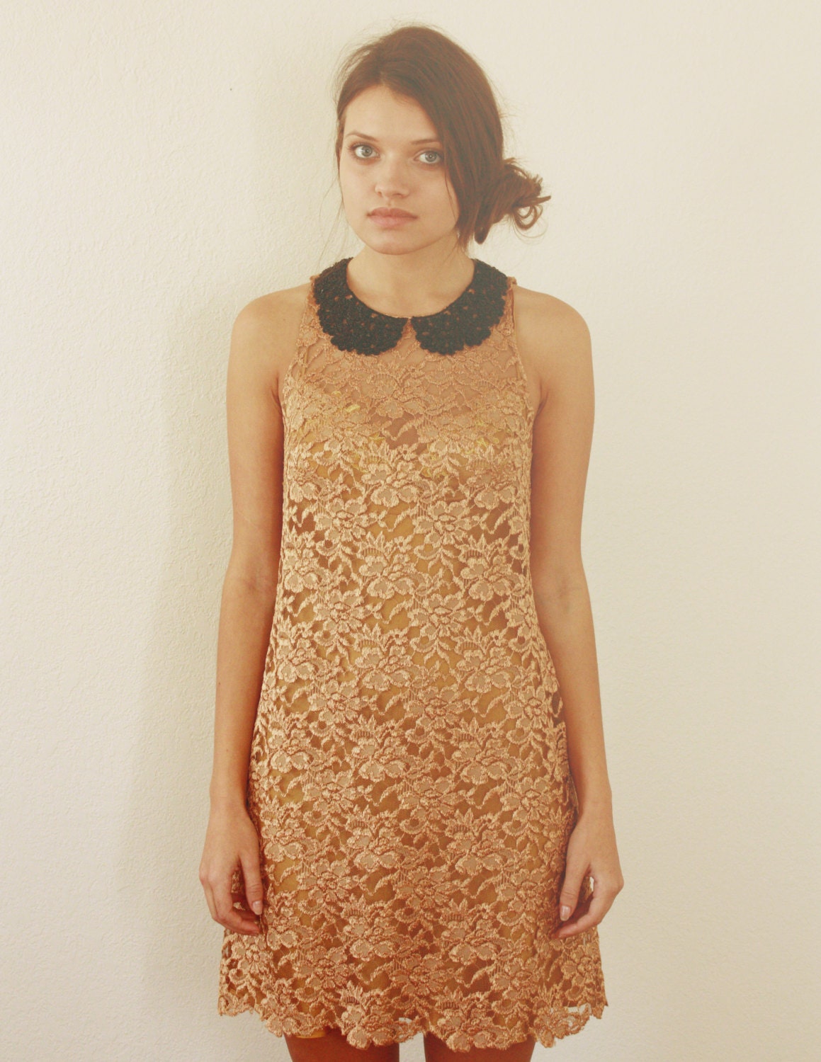 Eloise - Golden Lace Dress